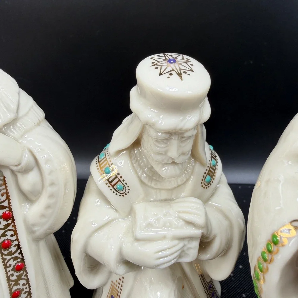 Lenox China‎ Jewels Three Kings Nativity Set Balthazar Gaspar Melchior 1994 NEW